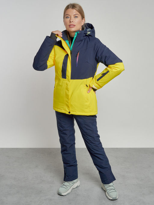 Горнолыжный костюм женский зимний желтого цвета 03307J - Chunmai фото 10