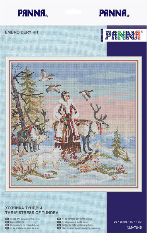 Набор для вышивания PANNA NM-7045 Хозяйка тундры 36 х 36 см