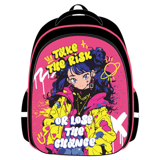 Рюкзак ArtSpace School Friend Light "Take the risk" (Uni_64897) 35*29*12см, 2 отделения, 2 кармана, анатомическая спинка