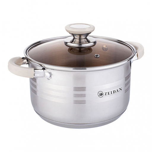 Кастрюля нерж 6,6 л (24 см) ZEIDAN, ст. крыш, арт. Z-501067