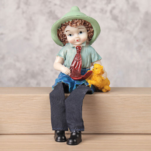 Цена за 4 шт. Фигурка Мальчик,Девочка висячие ножки 11 см / XC940 /уп 4/240/ - ГалеонТрейд фото 8