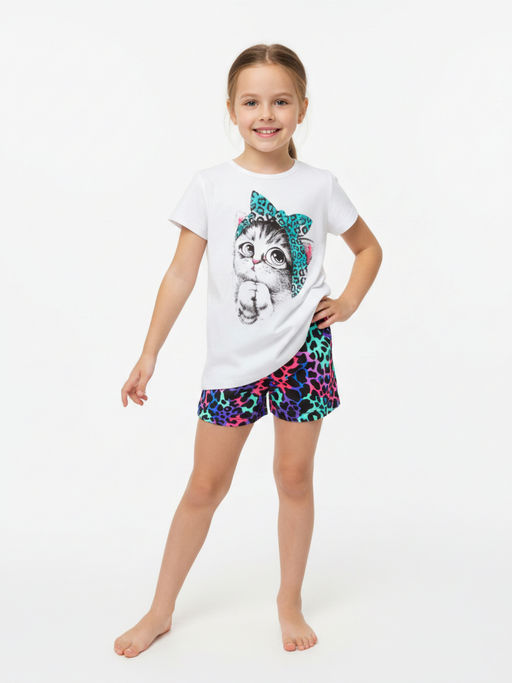 Костюм Кошка в косынке 33068 розовый