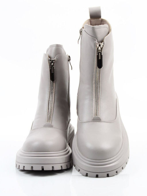 04-PAS152-2Z LT. GRAY Ботинки зимние женские (натуральная кожа, 100% шерсть)