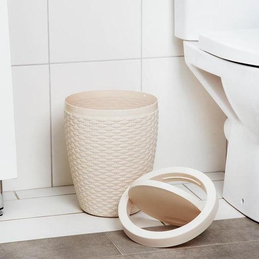 Контейнер для мусора «Плетёнка», 8 л, с крышкой