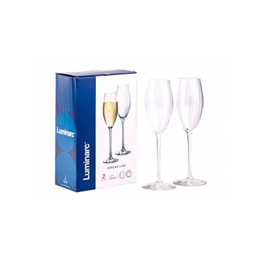 Набор фужеров для шампанского SERENA LINE 2шт 200мл арт.X2271 /ЛЮМИНАРК/