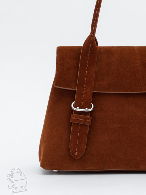 Сумка женская кожаная 1092M brown Polina&Eiterou