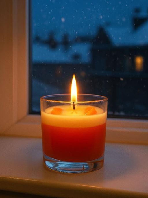 Свеча ароматическая в стакане"Цитрусовый мусс" 60 гр