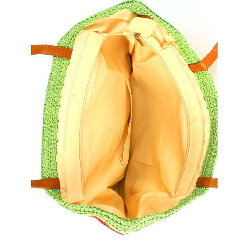 Сумка пляжная текстиль SNX-041, 1отд, беж/зеленый 265634 - Adelia фото 3