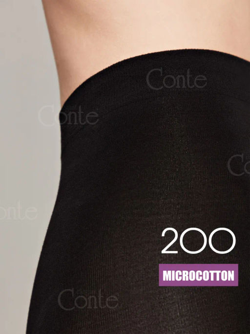 Колготки Conte MICROCOTTON 200 (42/6) - nero - Conte elegant фото 3