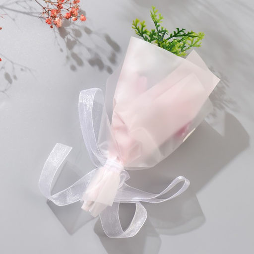 Цена за 2 шт. Мини-букет из мыльных лепестков для ванны «Сиреневая гвоздика с зеленью», подарочный, 13 см