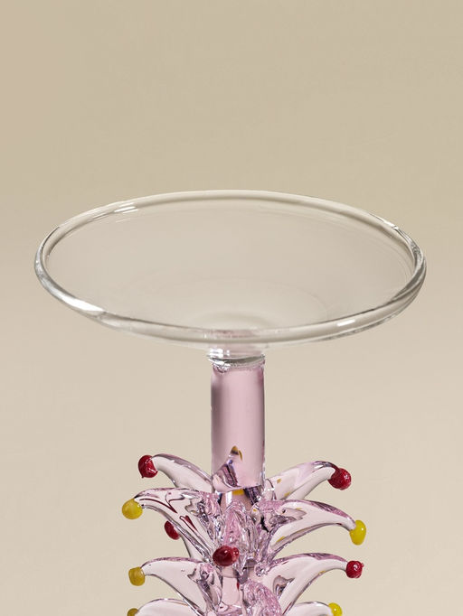 Бокал для шампанского SL-Home «Ёлочный», 250 мл, 6×25.2 см, стекло, прозрачный, розовый