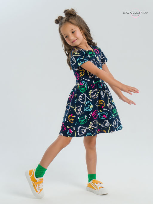 Платье Лето цветные мишки - Sovalina фото 2