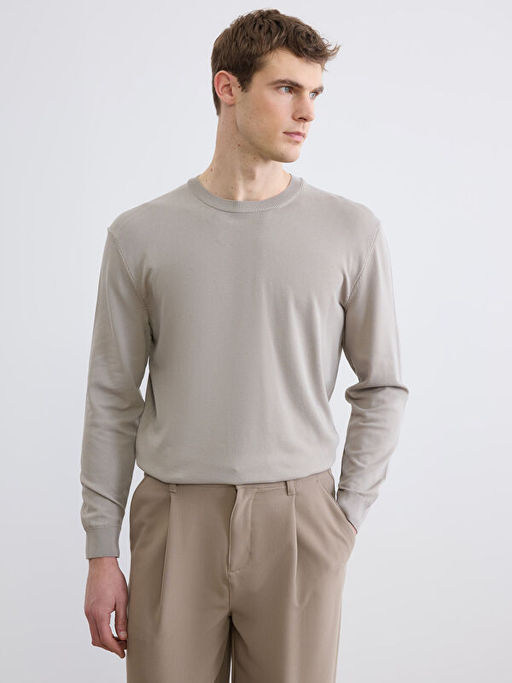 Bisiklet Yaka Erkek Triko Kazak