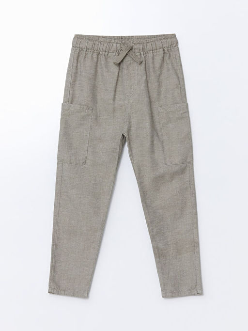 Keten Kar???ml? Erkek ?ocuk Kargo Pantolon