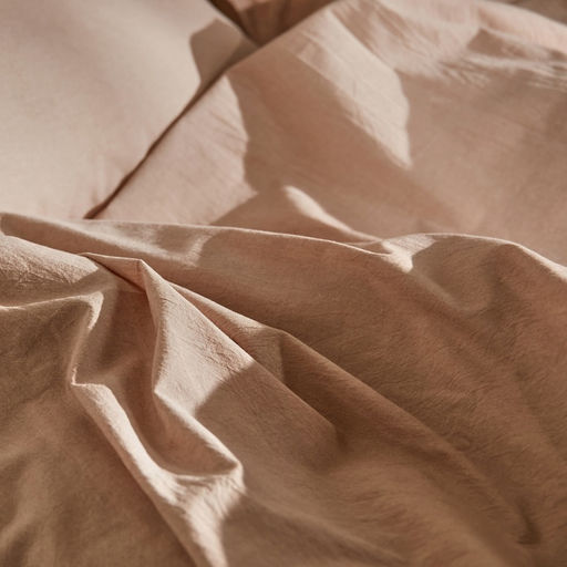 Простыня на резинке евро SL Home Деним, 200200+30 см, бежевая, жатый хлопок - Sima-land home фото 5