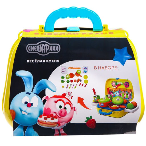Игровой набор Весёлая кухня, Смешарики, с аксессуарами, в сумке  фото 11
