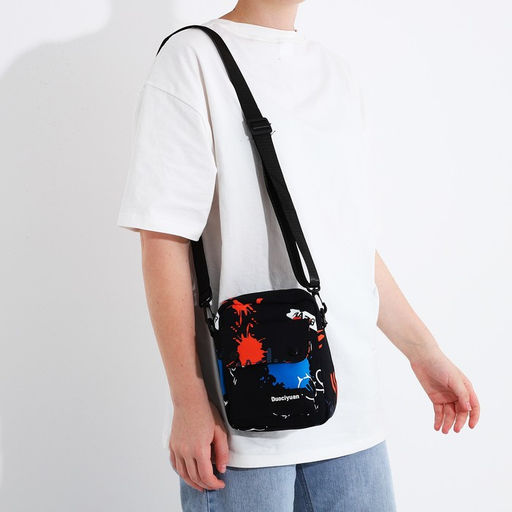 Сумка молодёжная на молнии, наружный карман, цвет чёрный - Simaland фото 6