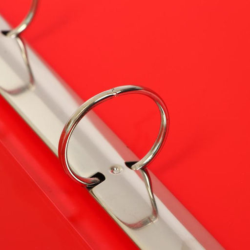 Папка на 4 кольцах А4, Calligrata, 40 мм, 700 мкм, внутренний и торцевой карман, красная  фото 2