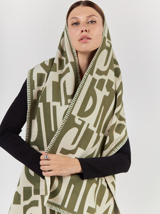 в СОСТАВЕ ШЕРСТЬ и КАШЕМИР Большой, мягкий, теплый однотонный двусторонний палантин. - Tantino фото 7