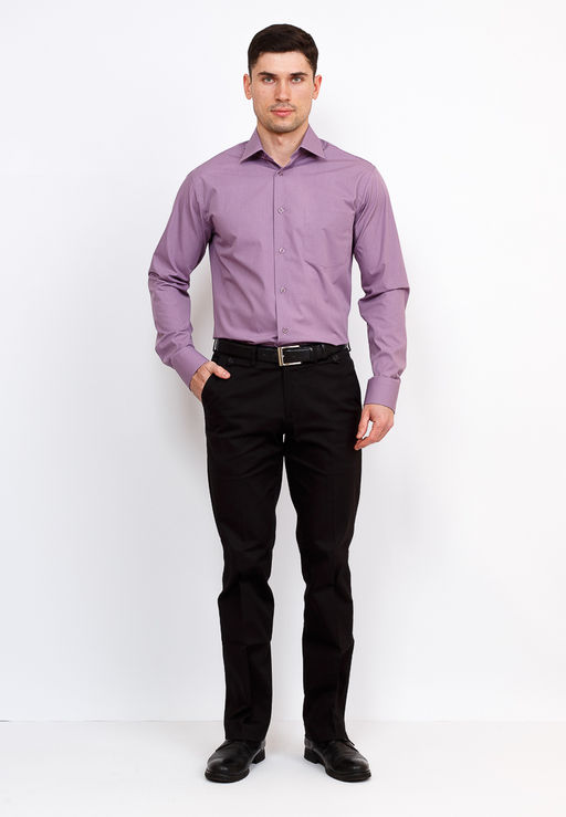 Сорочка мужская длинный рукав GREG 730/319/PUR/Z  фото 3