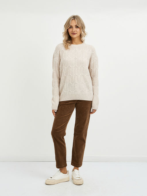 джемпер женский бежевый из шерсти - Glenfield фото 2