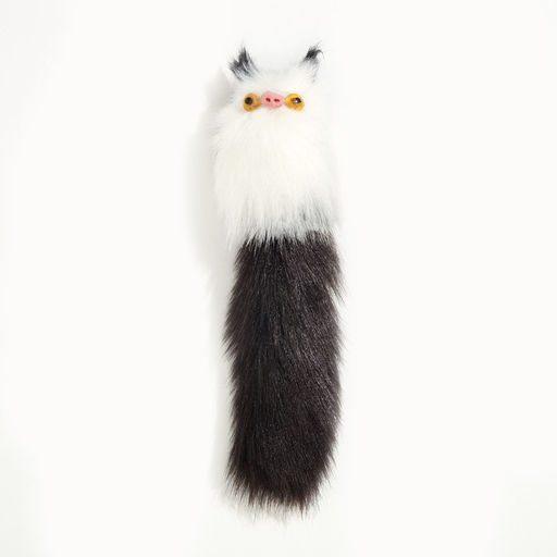 Игрушка для кошек Кот-дружок, искусственный мех, корпус 7 см, белая/чёрная - Simaland фото 5