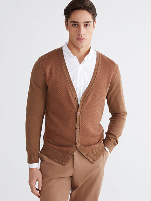 Standart Kal?p V Yaka Erkek Triko H?rka