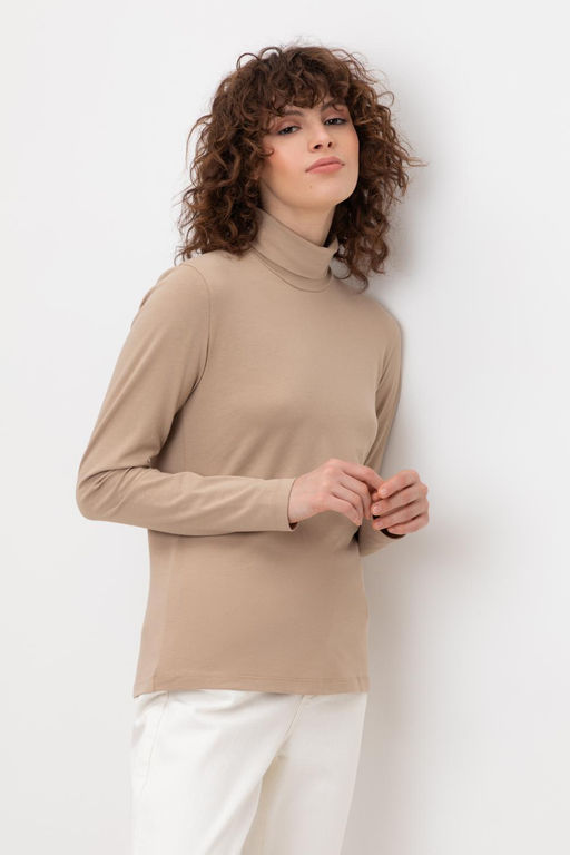 Водолазка Very Neat ЕВТ 3026/24 из хлопка с эластаном песчаный берег  фото 4