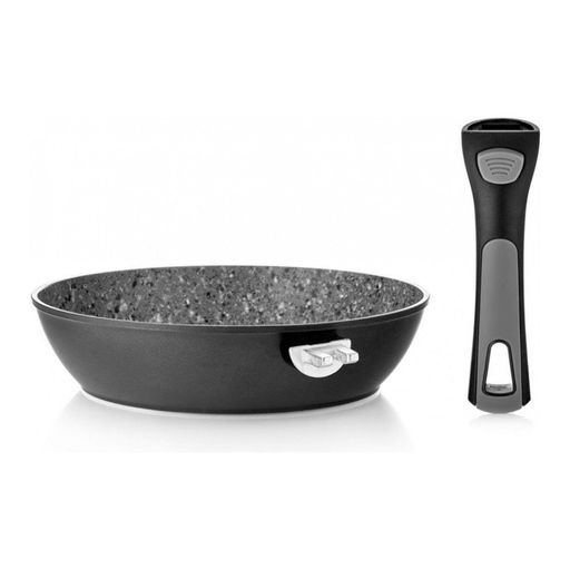 Сковорода глубокая со съёмной ручкой Walmer Bastion, 26 см, цвет серый  фото 4