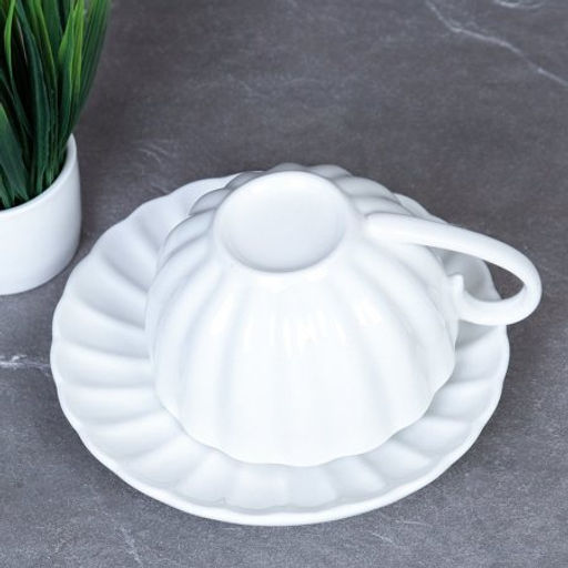 Чайная пара 280 мл / YR-251 /уп 48/ Белый - Галеонтрейд фото 3