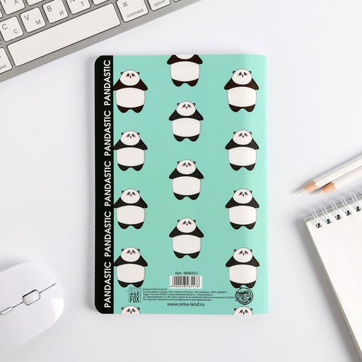 Блокнот софт-тач Panda, А5, 48 листов - Artfox фото 5