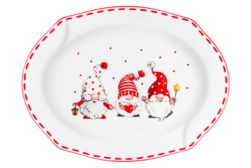 Блюдо 25,5*19*2 см "Весёлые гномики"