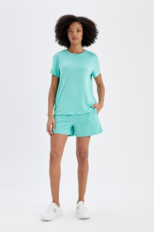 DeFactoFit Oversize Genis Kal?p K?sa Paca Sort