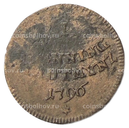 1 пфенниг 1796 года Германские государства  Аусбург