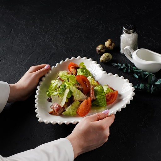 Тарелка Magistro Сердце, d=25 см, фарфор, белая