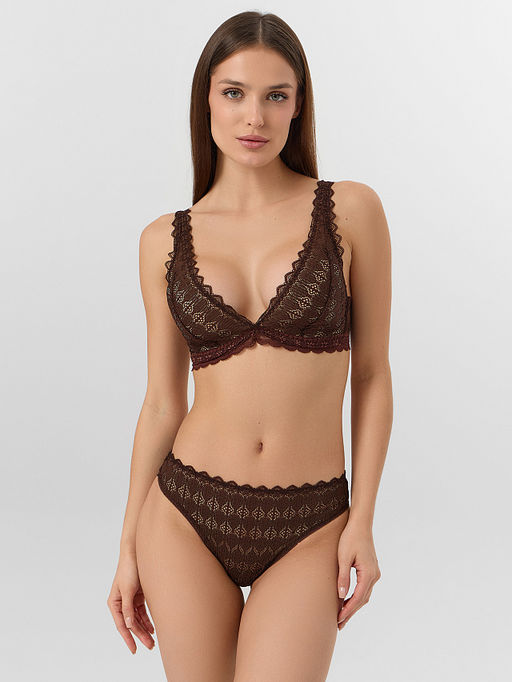 Бюстгальтер женский с мягкими чашками коричневый