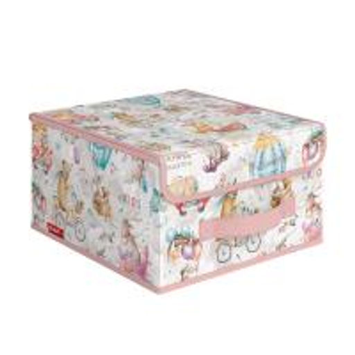 VAL KTRP-BOX-LS Короб стеллажный с крышкой, малый, 28*30*16 см, розов., ПУТЕШАСТИКИ, шт