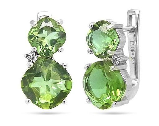 Серьги из серебра султанит, Пенелопа