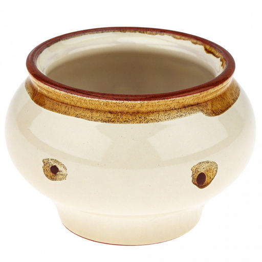 Горшок для жаркого керамический Русский 0,33л, д11,2см, h9,5см, Карамель, с крышкой (Россия) - Домашняя мода фото 3