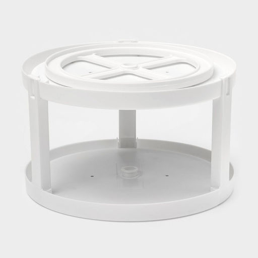 Органайзер для соусов и специй Griten, вращающийся, 2-х ярусный, с силиконовой вставкой, d=25 см, белая