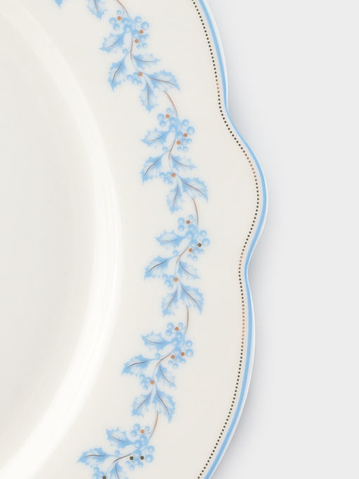 Тарелка WY Royal blue, d=26.5 см, фарфор, белая