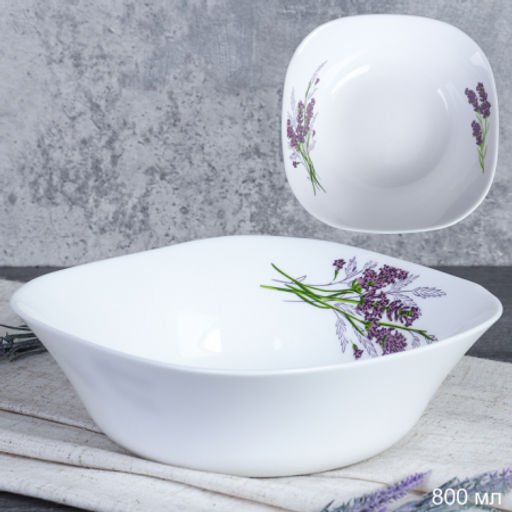 Тарелка суповая квадратная 750 мл 170 мм / FSW-75XN (7131-3) /уп 6/ 36/ Букет лаванды