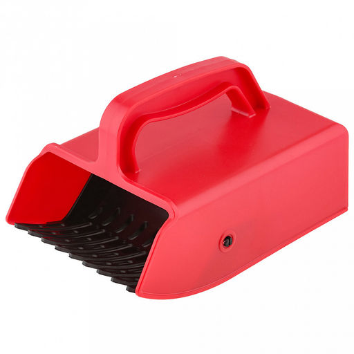 Марья (Maria) Комбайн (контейнер) плодосборник Финский для ягод, 22х14х13,5см, с заслонкой, пластик ручка (подходит для всех типов ягод), цвет - красный (Китай) - Домашняя мода фото 2