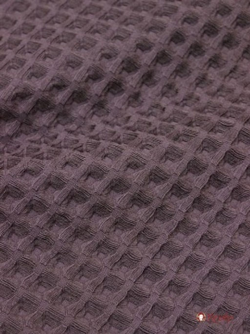 Вафельное премиум-полотно Бохо цв.темный коричнево-лиловый , ш.1.44м, хлопок-100%, 240гр/м.кв