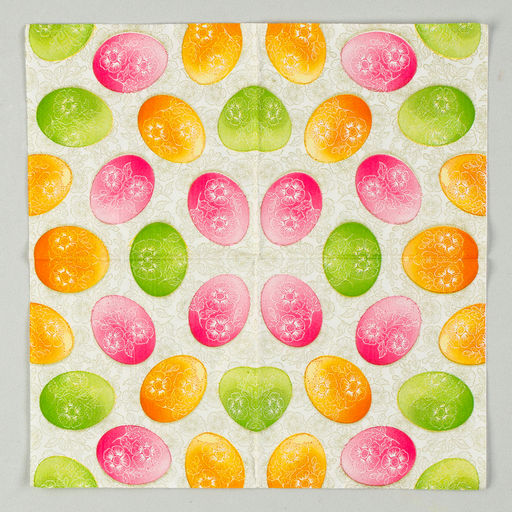 Салфетки бумажные на пасху «Пасхальные яйца», 25×25 см, набор 20 шт.