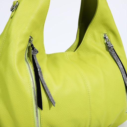 Сумка-мешок на молнии, 3 наружных кармана, цвет зелёный - Simaland фото 4