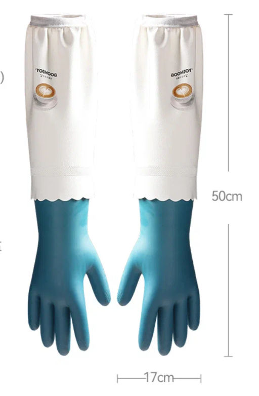 Хозяйственные перчатки с мягкой подкладкой и манжетами на резинке. - Boomjoy фото 2