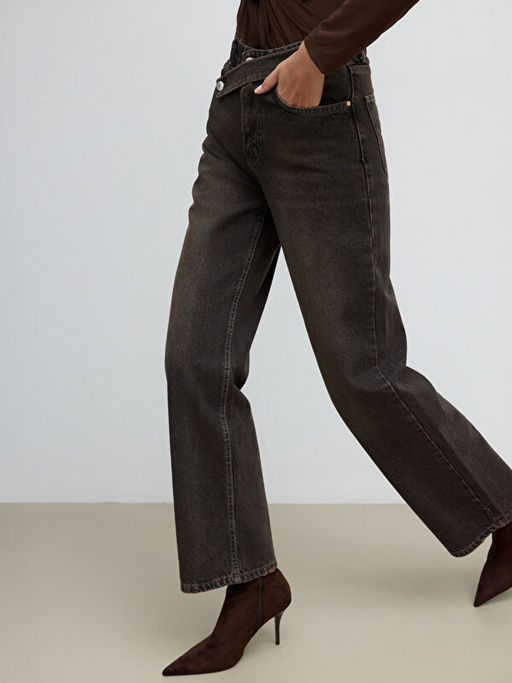 Wideleg Kad?n Jean Pantolon