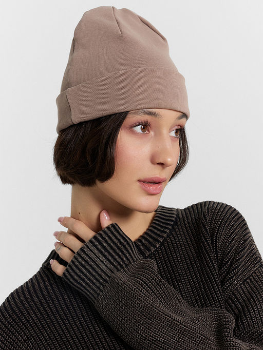 Шапка бини бежевая - Mark formelle фото 3
