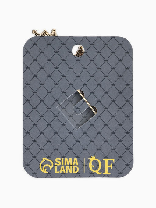 Брошь «Императрица. Лист», бордово-коричневая в чернёном золоте